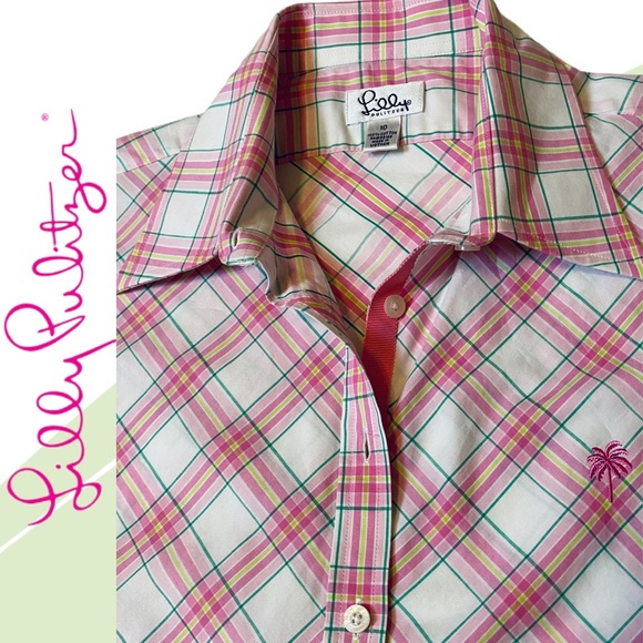 Vint Lilly Pulitzer White Label Fitted Blouse 🌸💠 - Picture 10 of 10